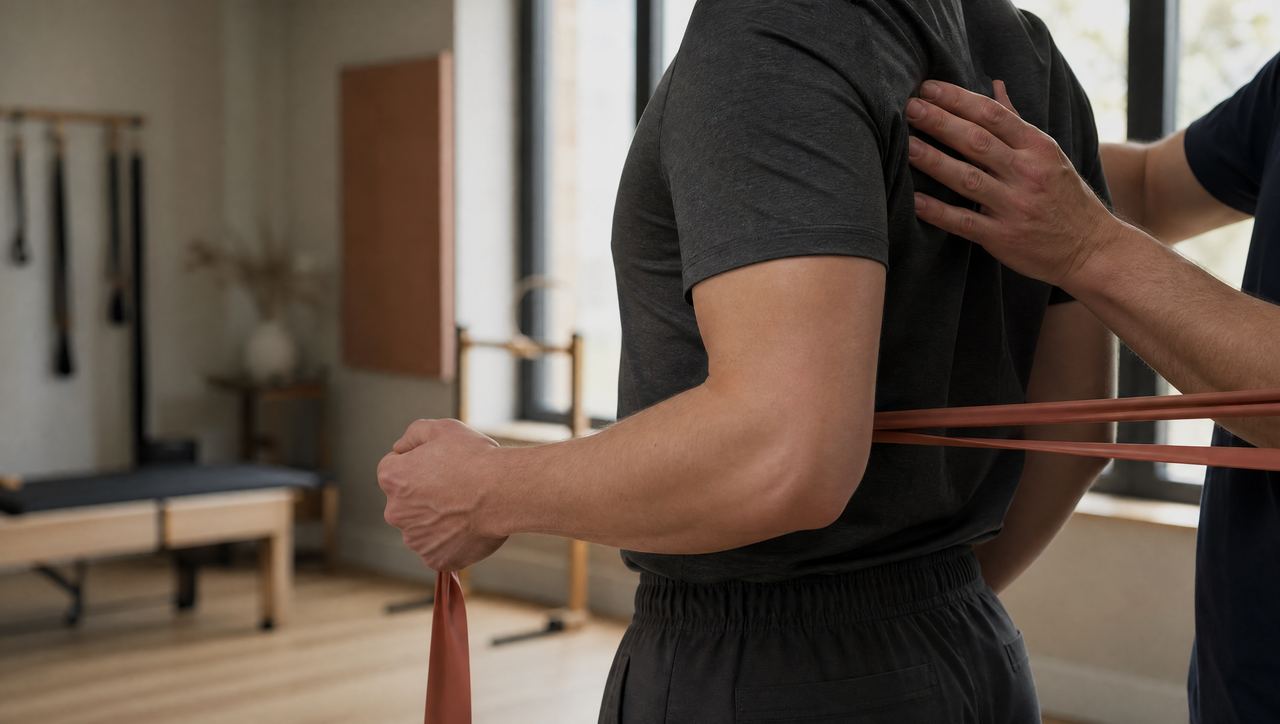 Resistance-band shoulder strengthening